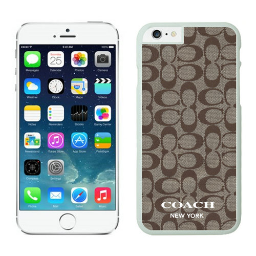 Coach Logo Signature Beige iPhone 6 Cases EYY - Click Image to Close